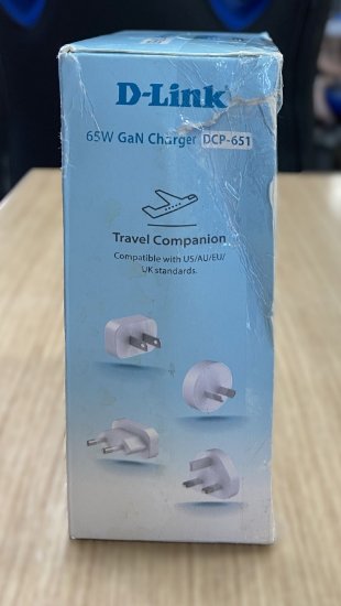 OPEN BOX - Kućni punjač D-LINK DCP-651, 65W, 2xUSB-C, 1xUSB-A, QC, PD, bijeli