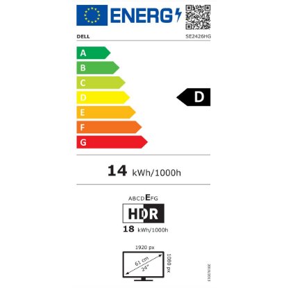 Monitor 23.8" DELL SE2426HG, FHD, IPS, 240Hz, 1ms, 300cd/m2, FreeSync, crni