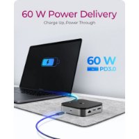 Docking station ICY BOX IB-DK408-C41, USB-C 4 na 1x DP, 1x HDMI, LAN, 2x USB-A, USB-C PD 60W, audio