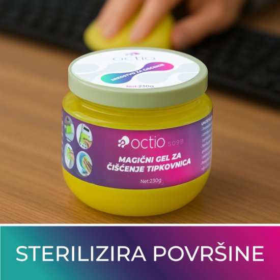 Sredstvo za čišćenje OCTIO S09B, gel, 230g, za tipkovnice