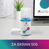 Sredstvo za čišćenje OCTIO S05, za ekrane, krpica, sprej, 200ml