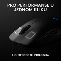 Miš LOGITECH Pro 2 Lightspeed, RGB, optički, bežični, 32000dpi, crni
