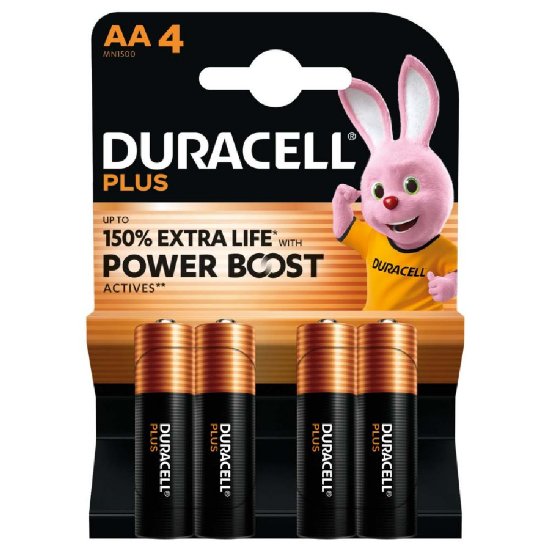 Baterija DURACELL MN1500, AA, akalne, 1.5 V, 4 kom