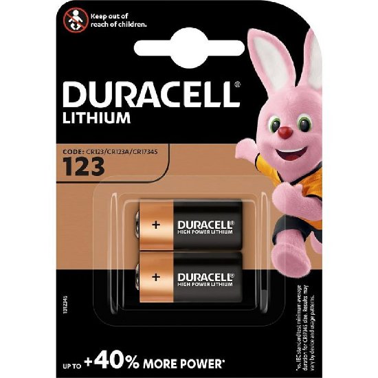 Baterija DURACELL DL123AB2, 3 V, 1600 mAh, 2 kom