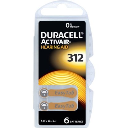 Baterije DURACELL ActivAir DA312, PR41, za slušni aparat, 6 kom