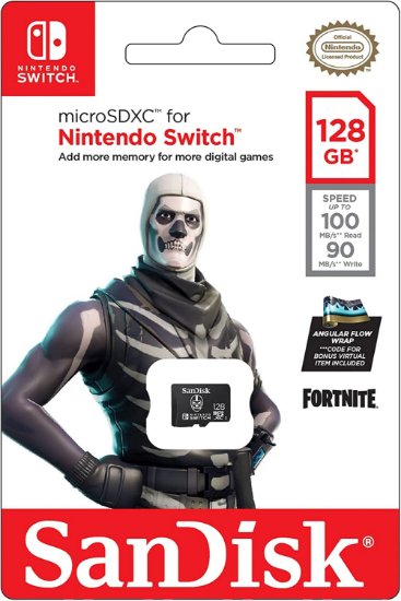 Memorijska kartica SANDISK Fortnite Edition, Skull Trooper, microSDXC, 128 GB, SDSQXAO-128G-GN6ZG, UHS I Card