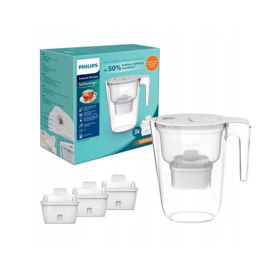 Vrč za filtriranje vode PHILIPS AWP2943WHT, 2,6 l, bijeli, 2 dodatna filtera