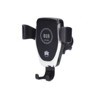 Držač za smartphone KSIX, za ventilaciju, QI bežično punjenje 15 W, crni