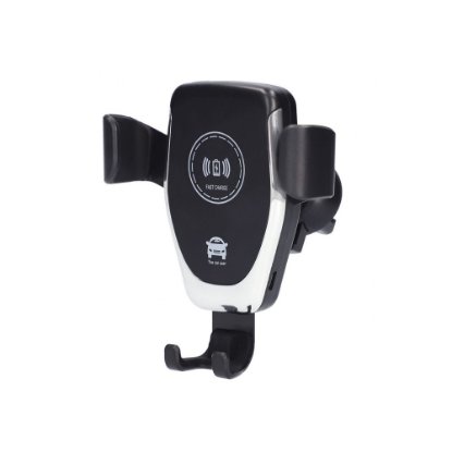 Držač za smartphone KSIX, za ventilaciju, QI bežično punjenje 15 W, crni