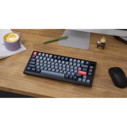 Tipkovnica KEYCHRON V1 Max, RGB, mehanička, Gateron Jupiter Red Switch, UK Layout, bežična, crna