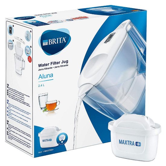 Vrč za filtriranje vode BRITA Aluna Memo, MAXTRA+, 2,4 l, sa dva filtera, bijeli