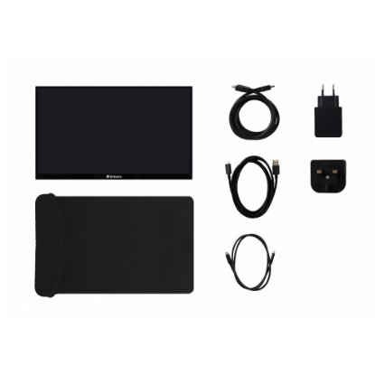 Prijenosni monitor 15.6" VERBATIM PMT-15, FHD, IPS, 60Hz, 6ms, 250cd/m2, FreeSync, crni