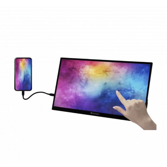 Prijenosni monitor 15.6" VERBATIM PMT-15, FHD, IPS, 60Hz, 6ms, 250cd/m2, FreeSync, crni