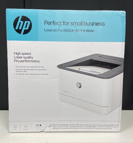 OPEN BOX - Printer HP LaserJet Pro 3002dn, 1200dpi, duplex, A4, USB, LAN
