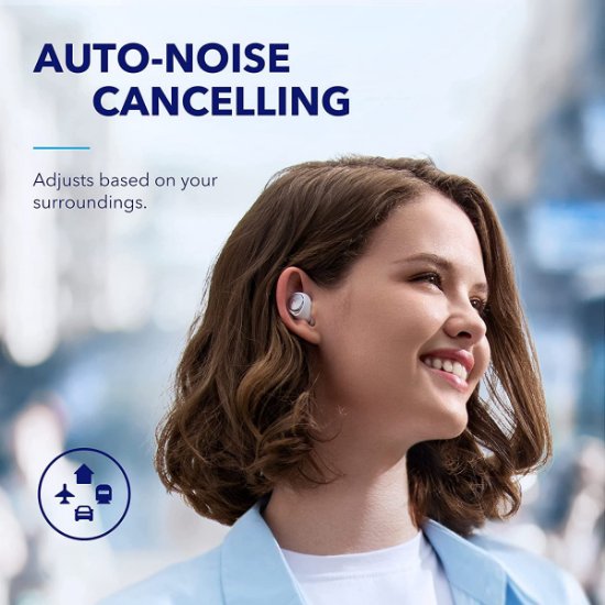 Slušalice ANKER SoundCore Space A40, in-ear, bežične, Bluetooth, bijele