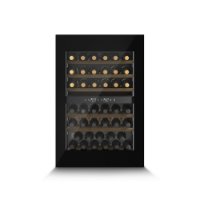 Ugradbeni hladnjak za vino CASO DESIGN WineDeluxe WD 41, za 41 bocu, 2 temperaturne zone, energetski razred F, crni