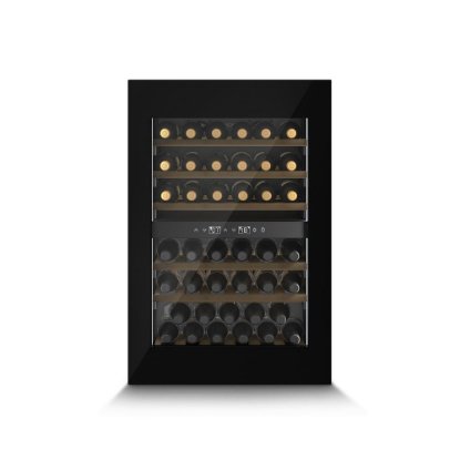 Ugradbeni hladnjak za vino CASO DESIGN WineDeluxe WD 41, za 41 bocu, 2 temperaturne zone, energetski razred F, crni