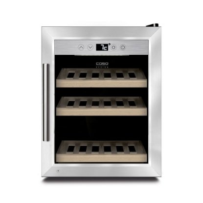 Hladnjak za vino CASO DESIGN WineSafe 12 Classic, za 12 boca, 52cm, energetski razred G, inox
