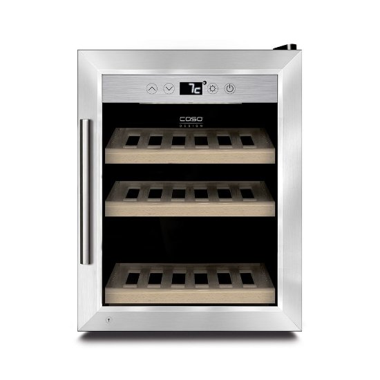Hladnjak za vino CASO DESIGN WineSafe 12 Classic, za 12 boca, 52cm, energetski razred G, inox