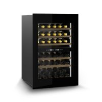 Ugradbeni hladnjak za vino CASO DESIGN WineDeluxe WD 41, za 41 bocu, 2 temperaturne zone, energetski razred F, crni