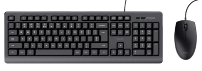 Tipkovnica + miš TRUST Basics, crni, USB