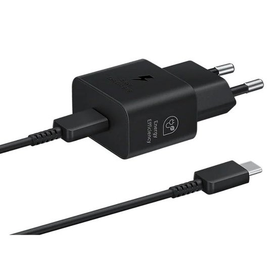 Kućni punjač SAMSUNG T2510, 25W, USB-C, USB-C kabel, crni
