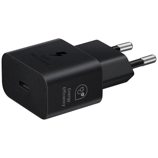 Kućni punjač SAMSUNG T2510, 25W, USB-C, USB-C kabel, crni