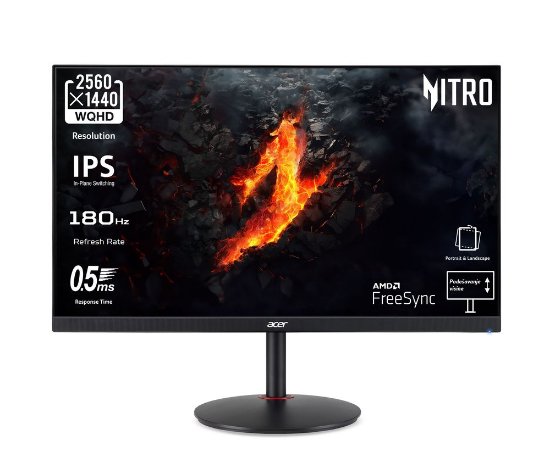 Gaming monitor 27" ACER Nitro XV272UV3bmiiprx UM.HX2EE.307, QHD, IPS, 180Hz, 1ms, 350cd/m2, FreeSync, zvučnici, crni