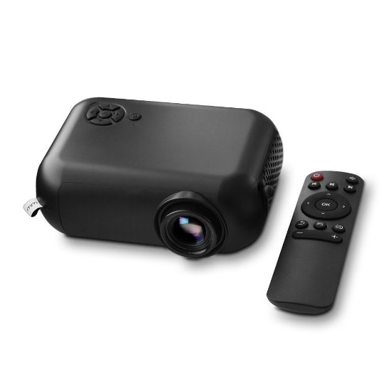 Projektor LED MIKAMAX Smart Mini projector, 480x360, 1800 lumena, 2000:1, HDMI, USB, WiFi, crni