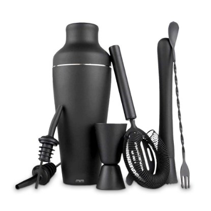 Set za koktele MIKAMAX Cocktail Shaker Set, 700ml, mat crni