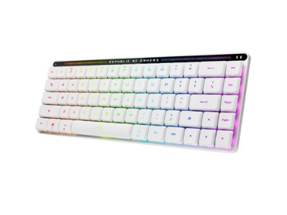 Tipkovnica ASUS ROG Falchion RX Low Profile, RGB, mehanička, bežična, US Layout, bijela, USB