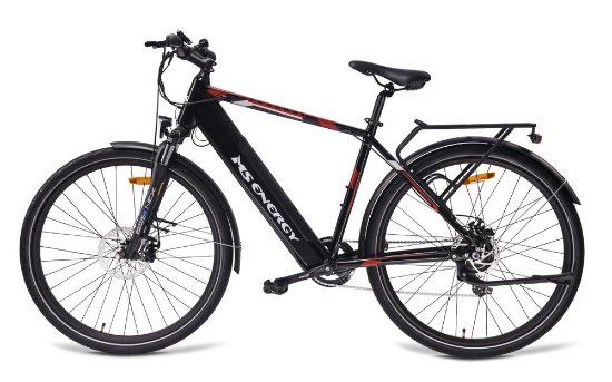 Električni bicikl MS ENERGY e-bike t10, kotači 28", crno-crveni