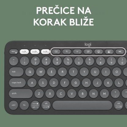 Tipkovnica + miš LOGITECH Pebble 2 Combo, bežična, crna