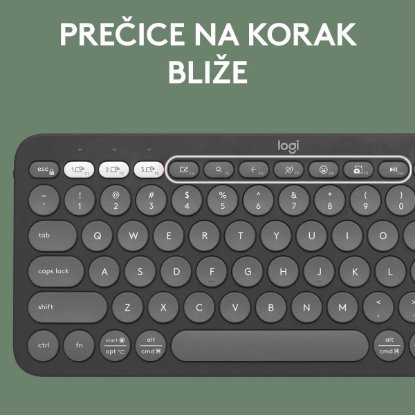 Tipkovnica LOGITECH Pebble Keys 2 K380S, BT, kompaktna, crna