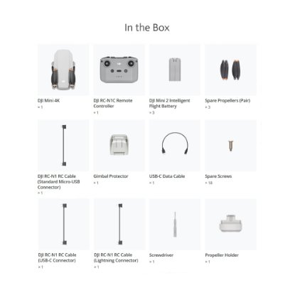 Dron DJI Mini 4K Fly More Combo, 4K kamera, 3-axis gimbal, vrijeme leta do 31min, upravljanje daljinskim upravljačem, sivi