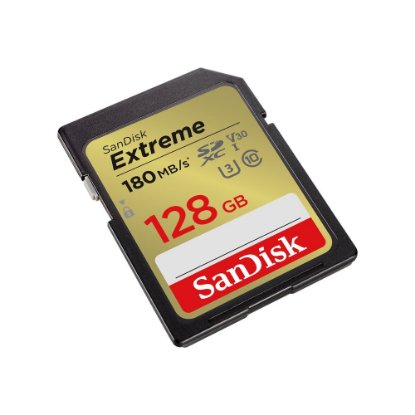 Memorijska kartica SANDISK Extreme, SDXC, 128GB, SDSDXVA-128G-GNCIN, class 10, V30 UHS-I U3, 180MB/s