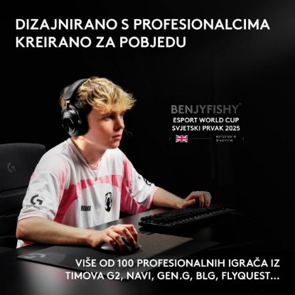 Miš LOGITECH Pro X2 Superstrike, bežični, optički, 44000dpi, bijeli, USB