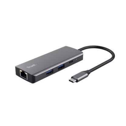 Docking station TRUST Dalyx, 6 u 1, USB-C na 2x USB 3.1, 2xUSB-C, HDMI, LAN