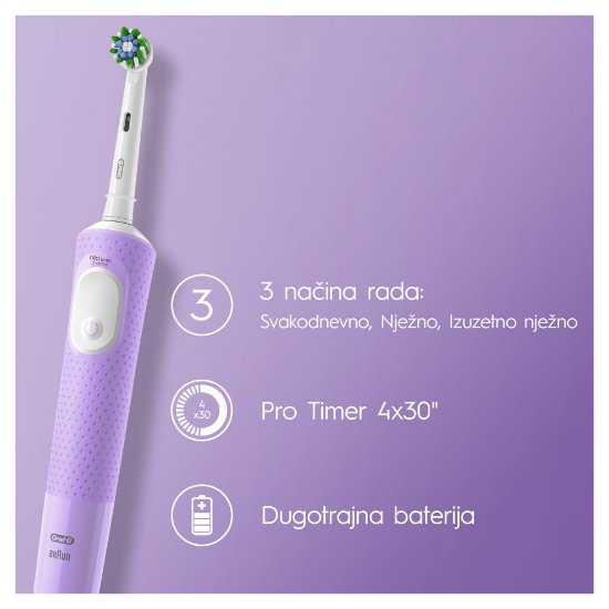 Električna četkica za zube ORAL-B Vitality Pro Lilac Mist