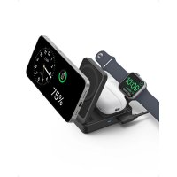 Bežični punjač ANKER MagGo 15W, stalak, MagSafe, 3u1 za Apple iPhone, Watch i AirPods, crni