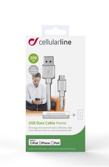Kabel CELLULARLINE, USB na Lightning, MFI, za Apple iPhone 5/6 (M), 2m, bijeli