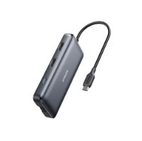 Docking station ANKER PowerExpand A83800A1, USB-C na 2x USB 3.2 Gen 1, USB-C, 2x HDMI, LAN, čitač kartica, sivi