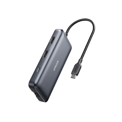 Docking station ANKER PowerExpand A83800A1, USB-C na 2x USB 3.2 Gen 1, USB-C, 2x HDMI, LAN, čitač kartica, sivi