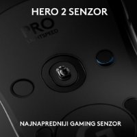 Miš LOGITECH Pro 2 Lightspeed, RGB, optički, bežični, 32000dpi, bijeli