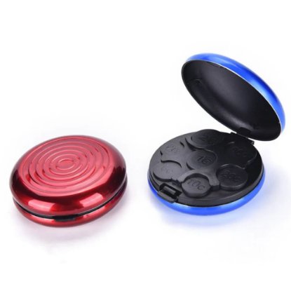 Novčanik za EUR kovanice, aluminijski, plavi