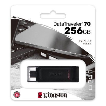 Memorija USB-C FLASH DRIVE, 256 GB, KINGSTON DT70/256GB, crni