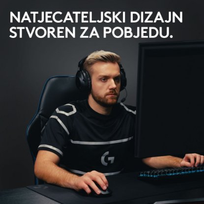 Miš LOGITECH Pro X Superlight 2, bežični, optički, 32000dpi, crni, USB