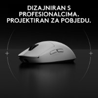 Miš LOGITECH Pro 2 Lightspeed, RGB, optički, bežični, 32000dpi, bijeli