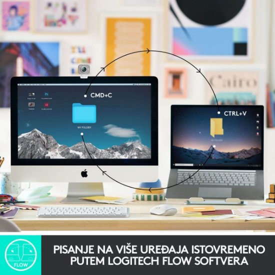 Tipkovnica LOGITECH MX Keys mini, bežična, BT, siva