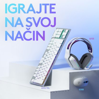 Miš LOGITECH Gaming G305 Lightspeed, bežični, optički, 12000dpi, bijeli, USB